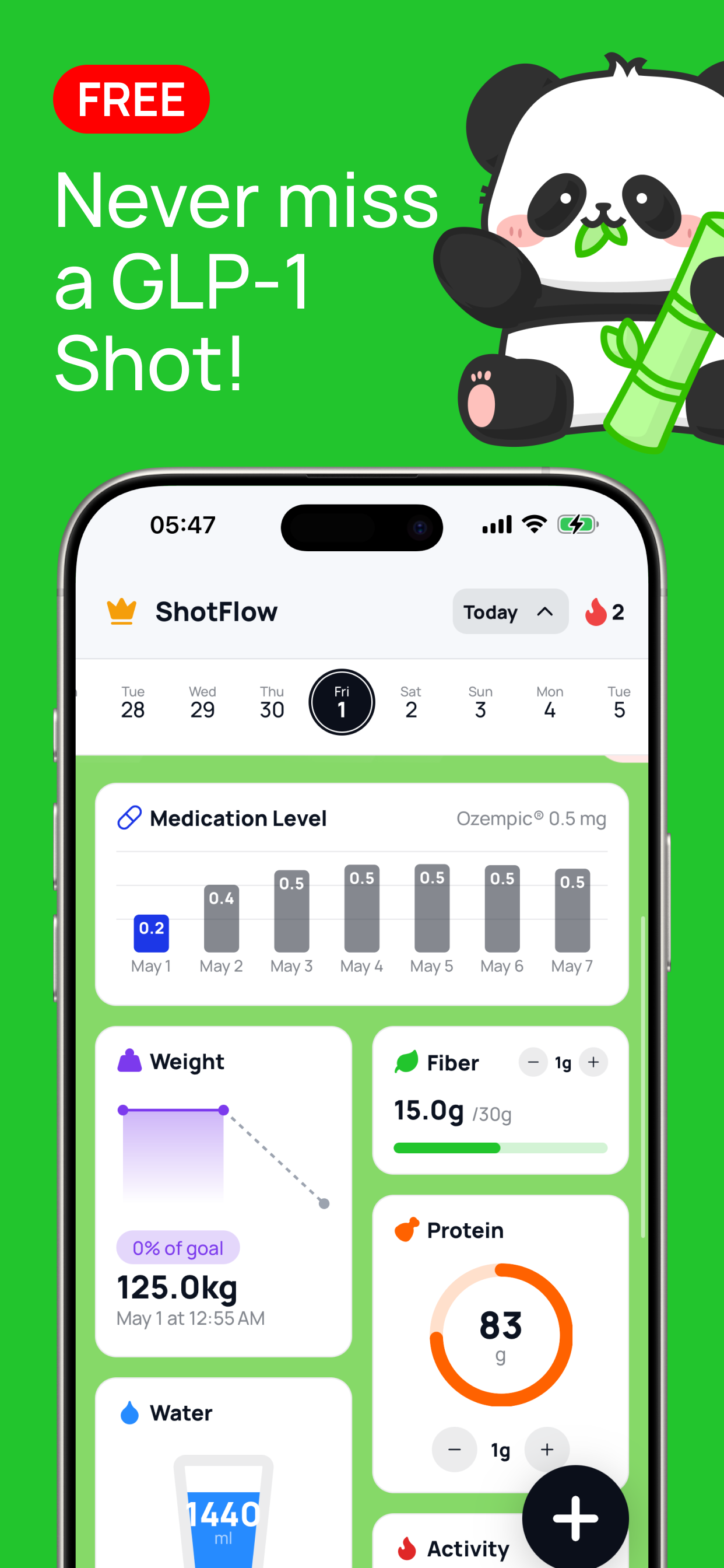 ShotFlow weight progress